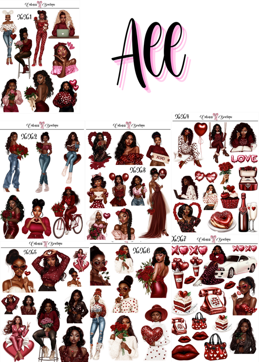 The Cuteness Journaling Sticker Sheet | Cuteness Planner Stickers for Agendas, Planners, Notebooks, Dividers | XOXO