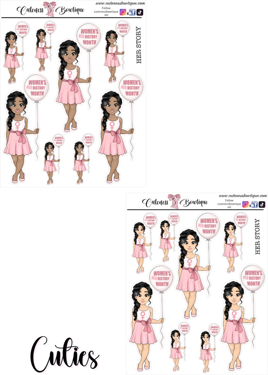 The Cutie Line Icon Sticker Sheet | Cuteness Planner Stickers for Agendas, Planners, Notebooks, Dividers | CUTIES