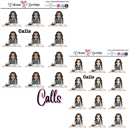 The Cutie Line Icon Sticker Sheet | Cuteness Planner Stickers for Agendas, Planners, Notebooks, Dividers | CUTIE PIE CALLS