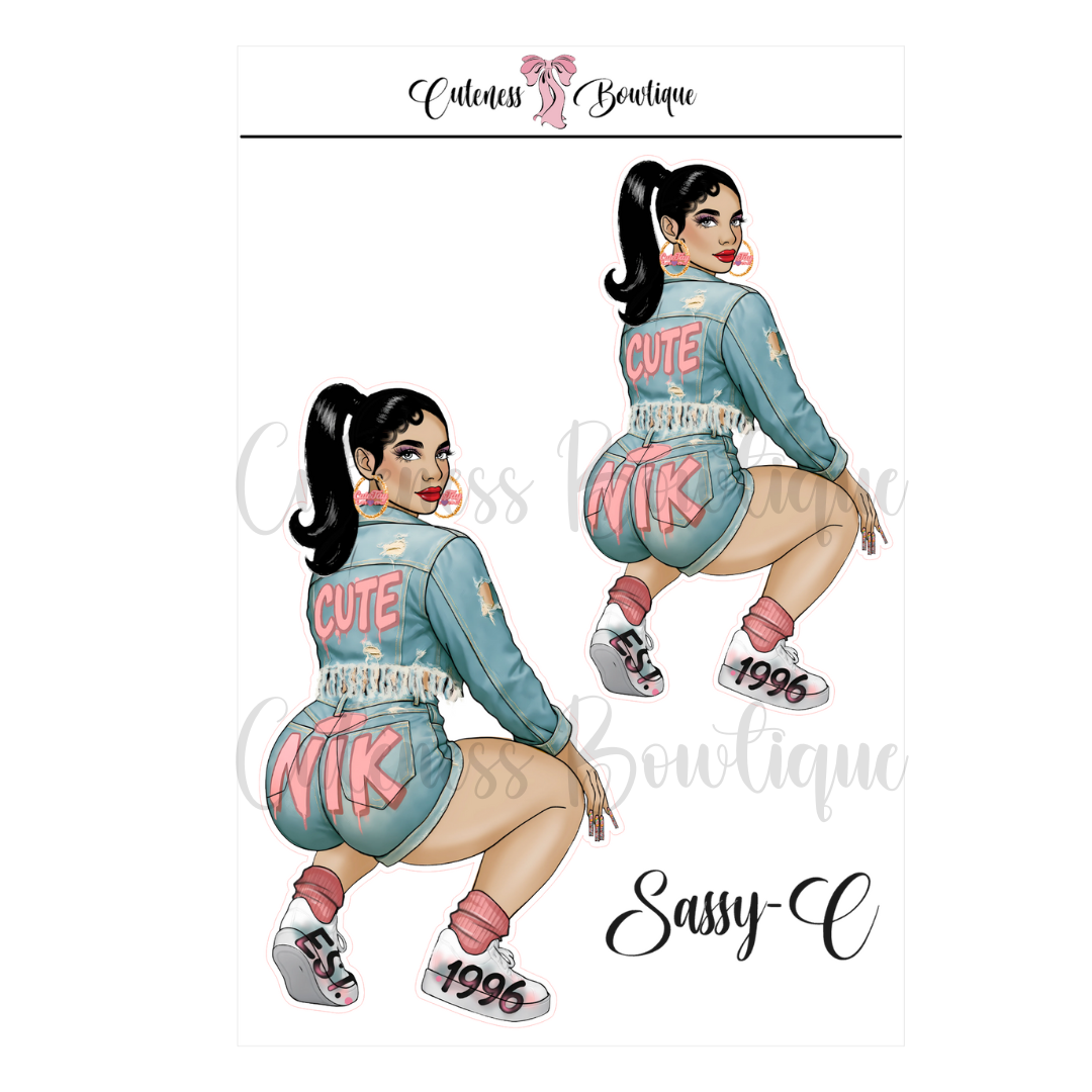 The CUSTOM Cuteness Doll Collection Sticker Sheet | Cuteness Planner Stickers for Agendas, Planners, Notebooks, Dividers | SASSY-C