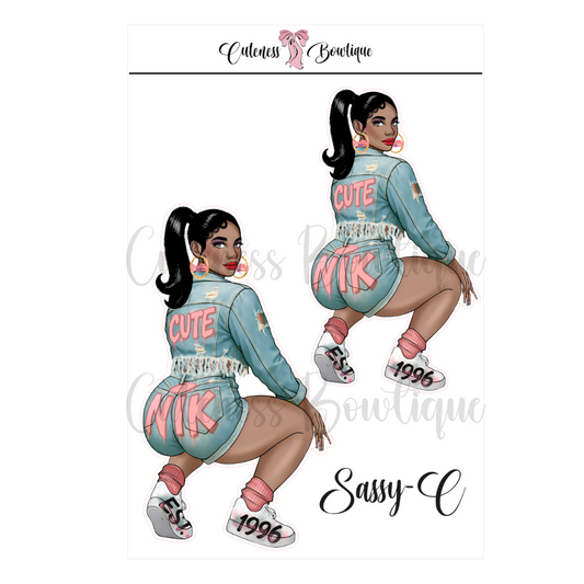 The CUSTOM Cuteness Doll Collection Sticker Sheet | Cuteness Planner Stickers for Agendas, Planners, Notebooks, Dividers | SASSY-C