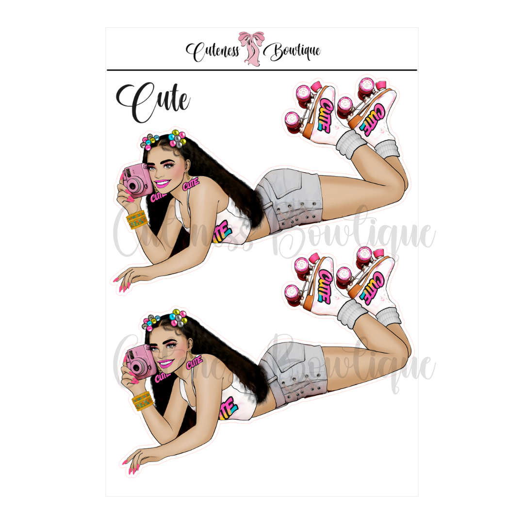 The CUSTOM Cuteness Doll Collection Sticker Sheet | Cuteness Planner Stickers for Agendas, Planners, Notebooks, Dividers | CUTE