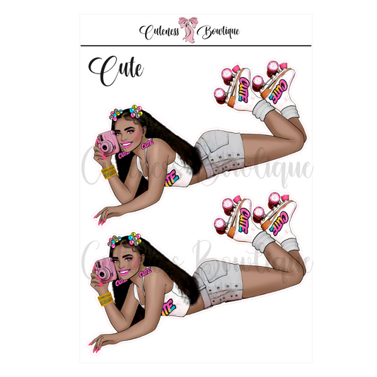 The CUSTOM Cuteness Doll Collection Sticker Sheet | Cuteness Planner Stickers for Agendas, Planners, Notebooks, Dividers | CUTE