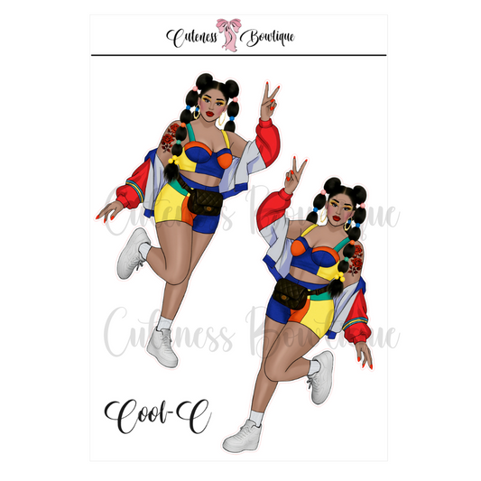 The CUSTOM Cuteness Doll Collection Sticker Sheet | Cuteness Planner Stickers for Agendas, Planners, Notebooks, Dividers | COOL-C