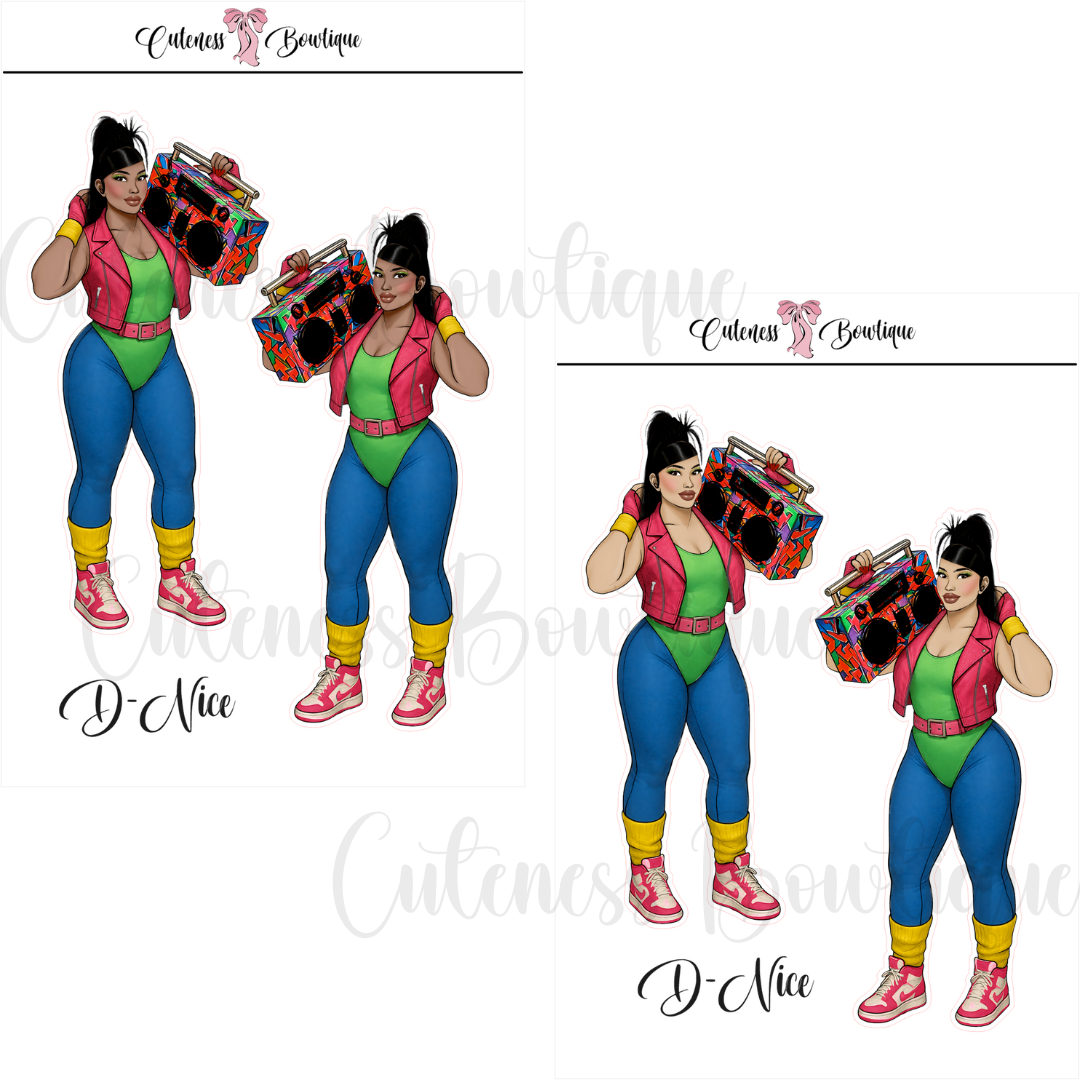 The CUSTOM Cuteness Doll Collection Sticker Sheet | Cuteness Planner Stickers for Agendas, Planners, Notebooks, Dividers | D-NICE