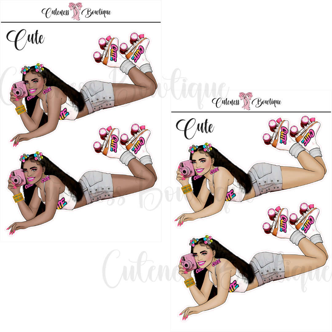 The CUSTOM Cuteness Doll Collection Sticker Sheet | Cuteness Planner Stickers for Agendas, Planners, Notebooks, Dividers | CUTE