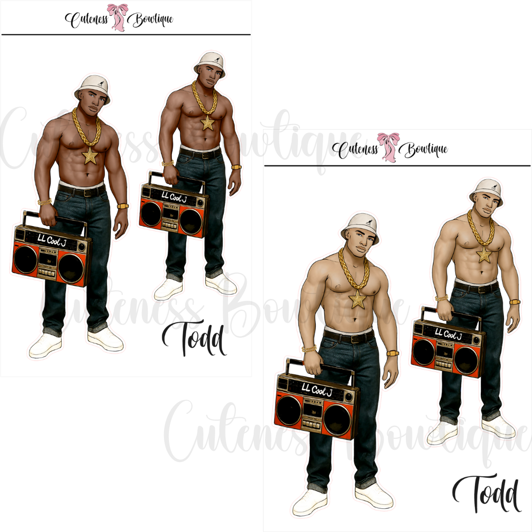 The CUSTOM Cuteness Doll Collection Sticker Sheet | Cuteness Planner Stickers for Agendas, Planners, Notebooks, Dividers | TODD