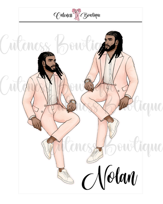 The CUSTOM Cuteness Doll Collection Sticker Sheet | Cuteness Planner Stickers for Agendas, Planners, Notebooks, Dividers | NOLAN