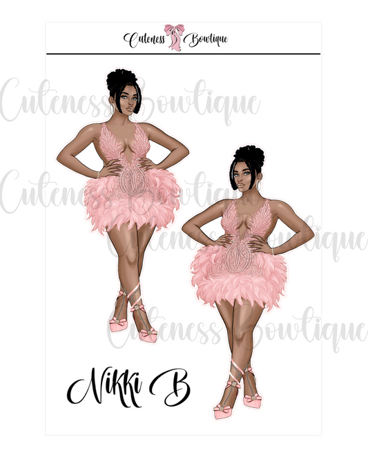 The CUSTOM Cuteness Doll Collection Sticker Sheet | Cuteness Planner Stickers for Agendas, Planners, Notebooks, Dividers | NIKKI B