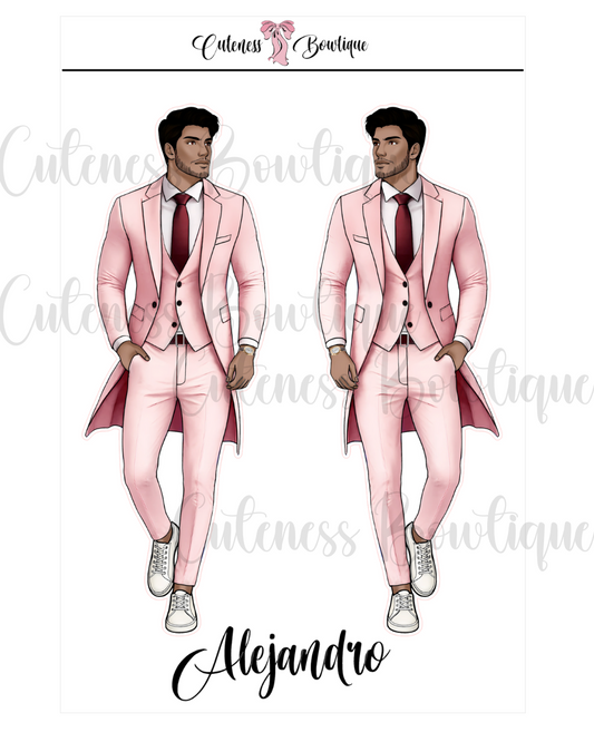 The CUSTOM Cuteness Doll Collection Sticker Sheet | Cuteness Planner Stickers for Agendas, Planners, Notebooks, Dividers | ALEJANDRO