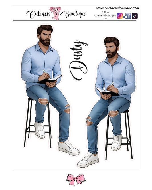 The CUSTOM Cuteness Doll Collection Sticker Sheet | Cuteness Planner Stickers for Agendas, Planners, Notebooks, Dividers | DUSTY