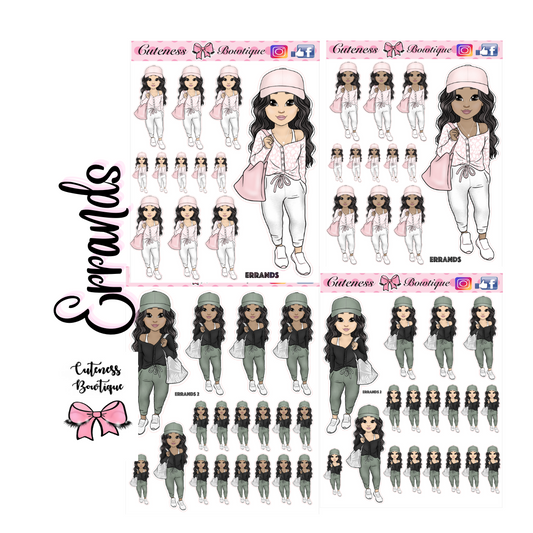 The Cutie Line Icon Sticker Sheet | Cuteness Planner Stickers for Agendas, Planners, Notebooks, Dividers | CUTIE PIE ERRANDS