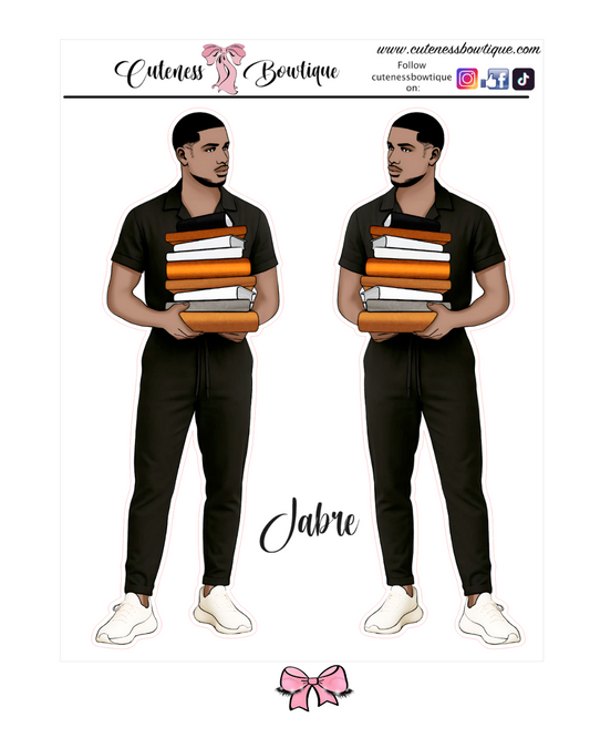 The CUSTOM Cuteness Doll Collection Sticker Sheet | Cuteness Planner Stickers for Agendas, Planners, Notebooks, Dividers | JABRE