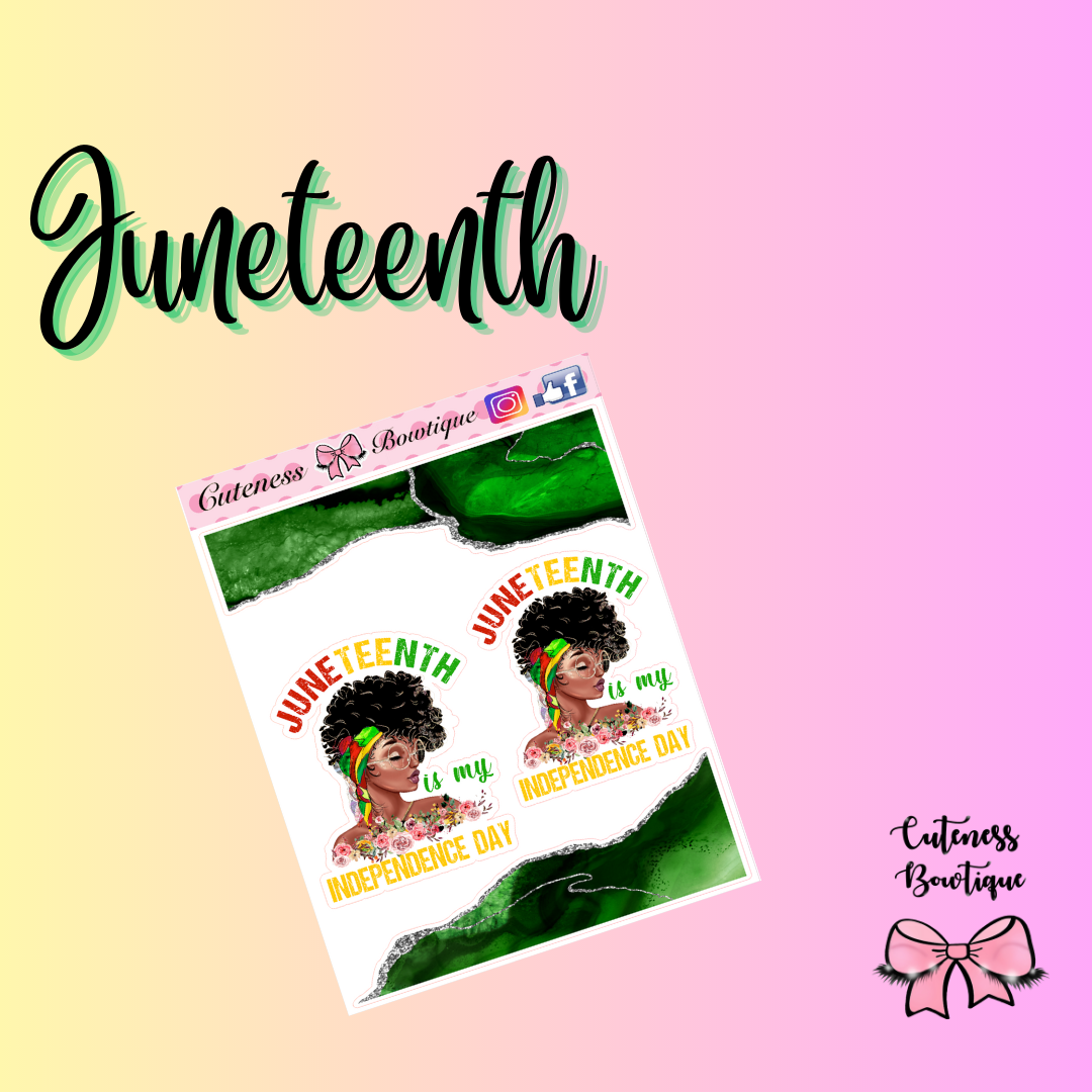 The Cuteness Doll Collection Sticker Sheet | Cuteness Planner Stickers for Agendas, Planners, Notebooks, Dividers | JUNETEENTH