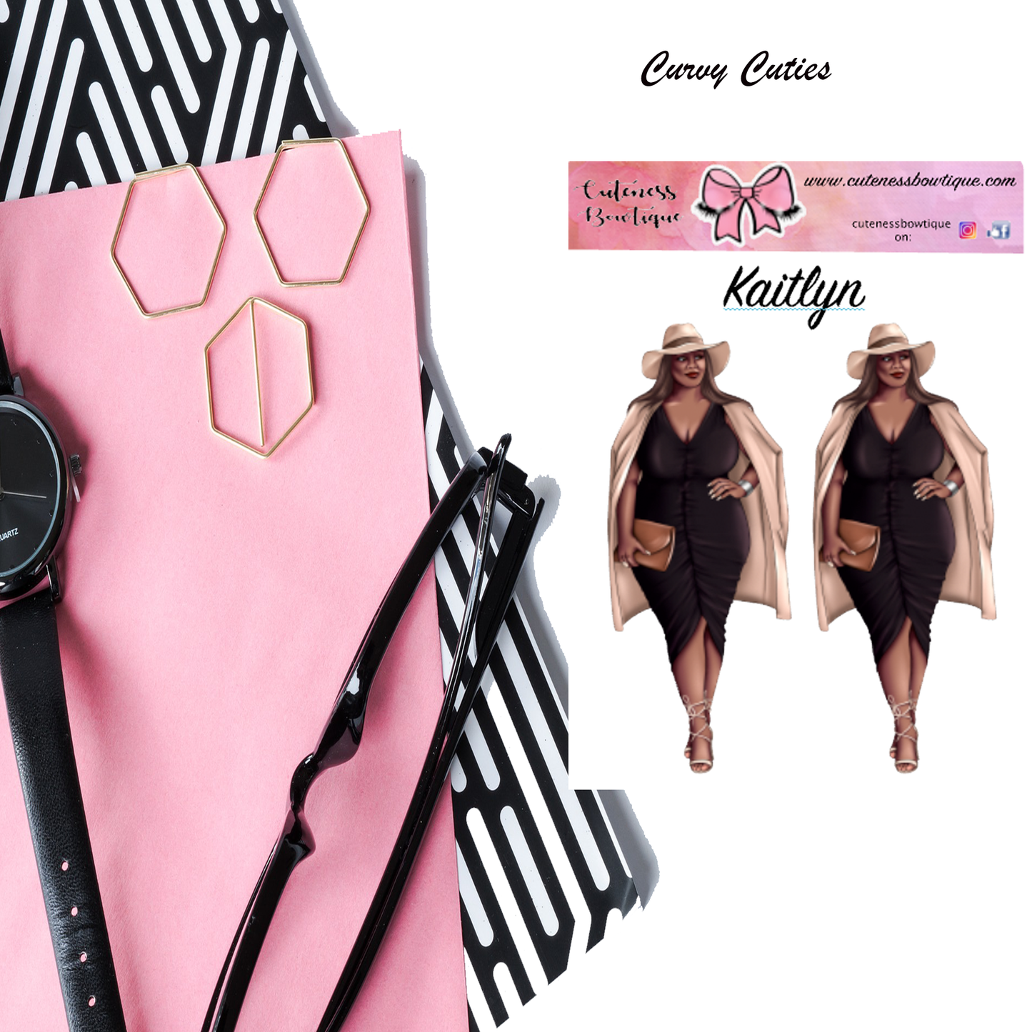 The Curvy Cutie Doll Collection Sticker Sheet | Cuteness Planner Stickers for Agendas, Planners, Notebooks, Dividers | KAITLYN