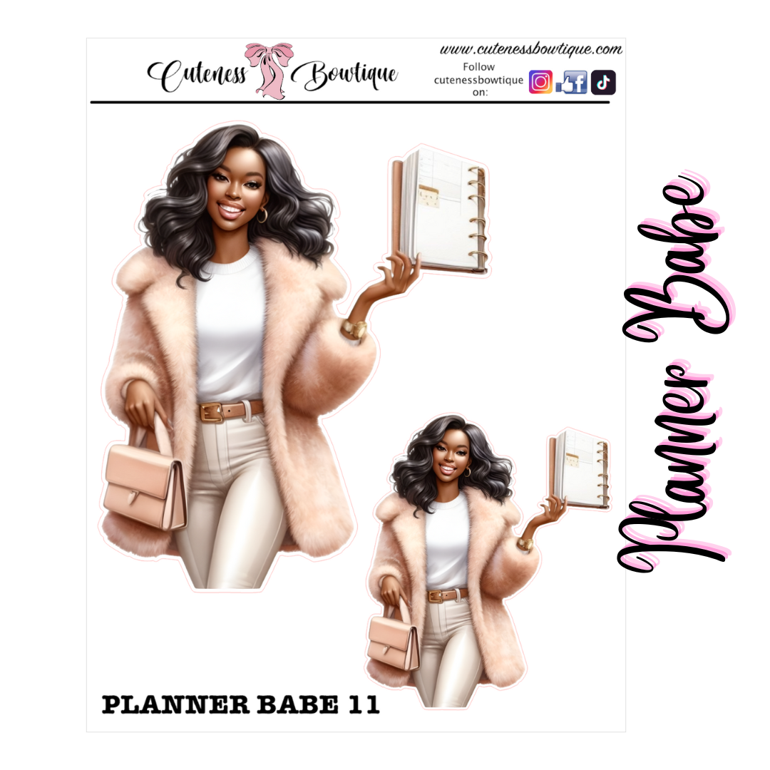 The Cuteness Doll Collection Sticker Sheet | Cuteness Planner Stickers for Agendas, Planners, Notebooks, Dividers | PLANNER BABE VOL. 1