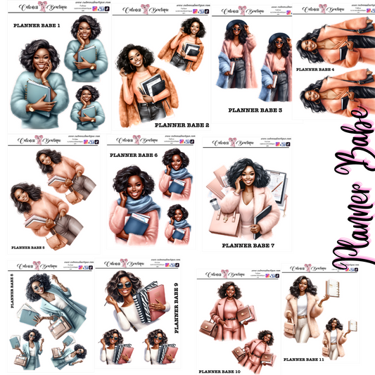 The Cuteness Doll Collection Sticker Sheet | Cuteness Planner Stickers for Agendas, Planners, Notebooks, Dividers | PLANNER BABE VOL. 1