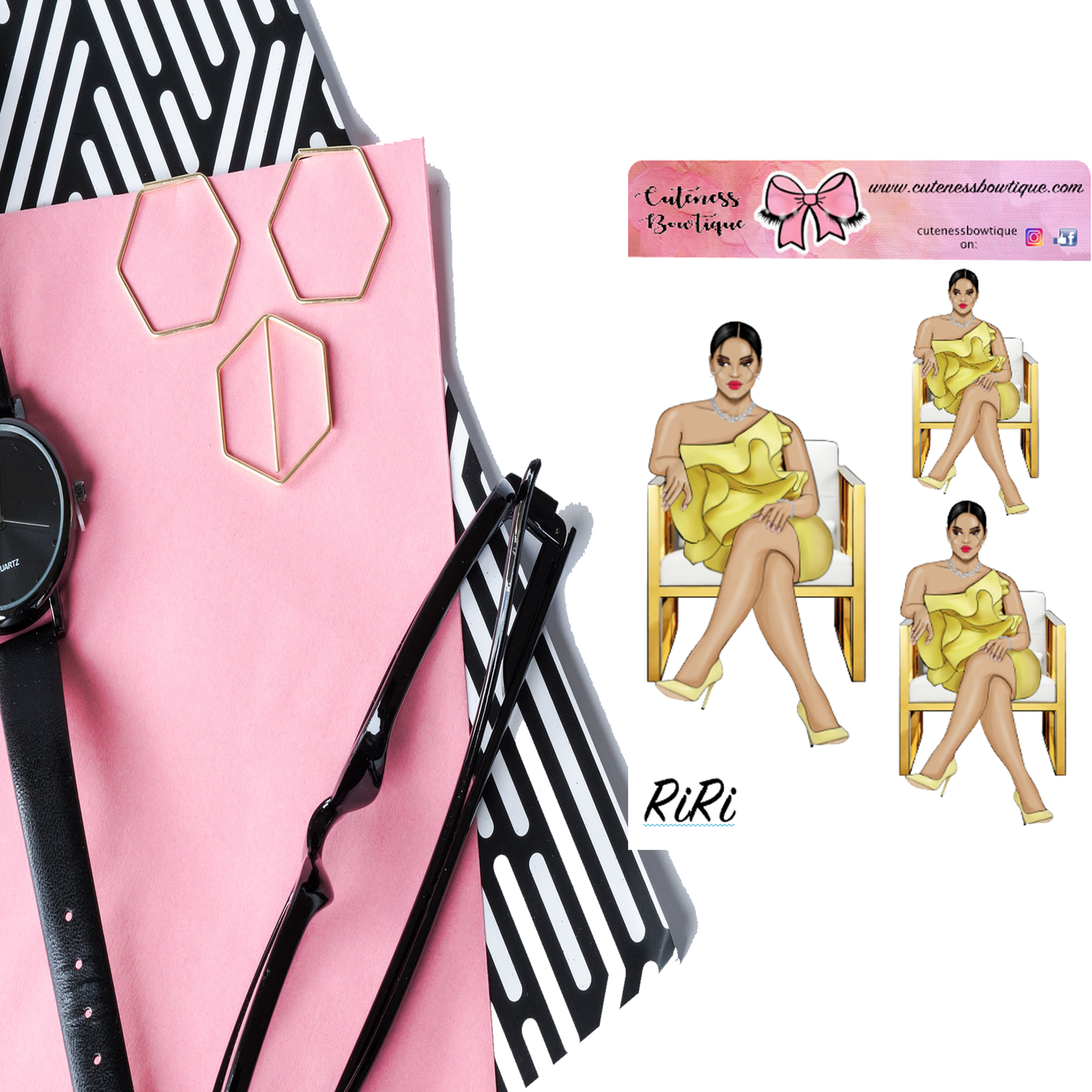 The Cuteness Squad Sticker Sheet | Cuteness Planner Stickers for Agendas, Planners, Notebooks, Dividers | RIRI