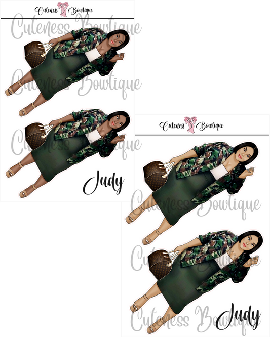 The Cuteness Squad Custom SOULJA COLLECTION | Cuteness Planner Stickers for Agendas, Planners, Notebooks, Dividers | JUDY