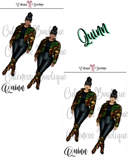 The Cuteness Squad Custom SOULJA COLLECTION | Cuteness Planner Stickers for Agendas, Planners, Notebooks, Dividers | QUINN