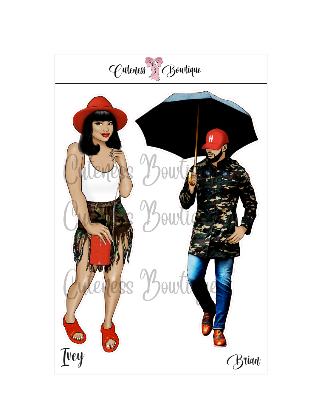 The Cuteness Squad Custom SOULJA COLLECTION | Cuteness Planner Stickers for Agendas, Planners, Notebooks, Dividers | BRIAN & IVEY