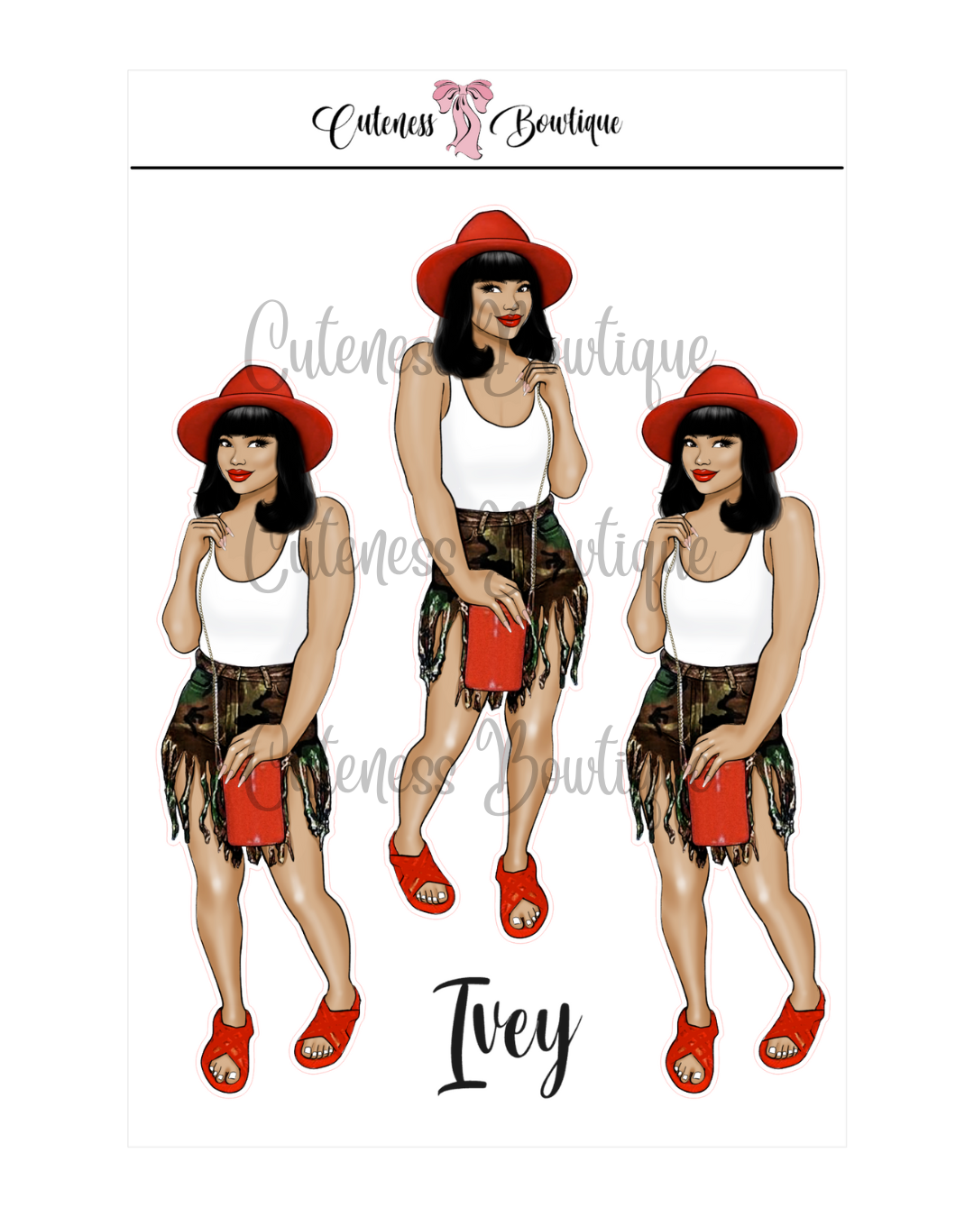 The Cuteness Squad Custom SOULJA COLLECTION | Cuteness Planner Stickers for Agendas, Planners, Notebooks, Dividers | IVEY