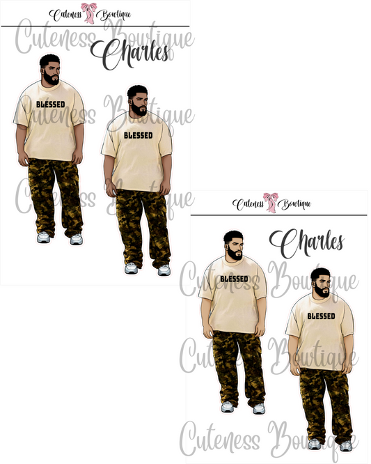 The Cuteness Squad Custom SOULJA COLLECTION | Cuteness Planner Stickers for Agendas, Planners, Notebooks, Dividers | CHARLES