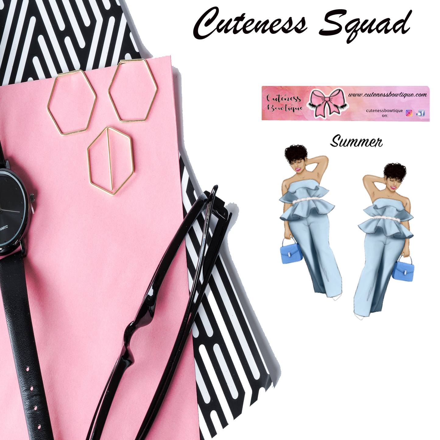 The Cuteness Squad Sticker Sheet | Cuteness Planner Stickers for Agendas, Planners, Notebooks, Dividers | SUMMER BLUE