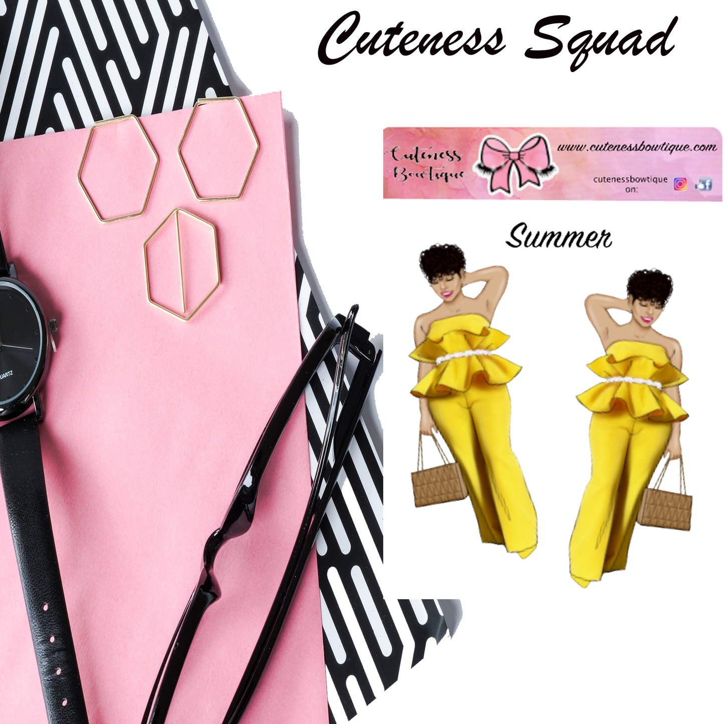 The Cuteness Squad Sticker Sheet | Cuteness Planner Stickers for Agendas, Planners, Notebooks, Dividers | SUMMER YELLOW