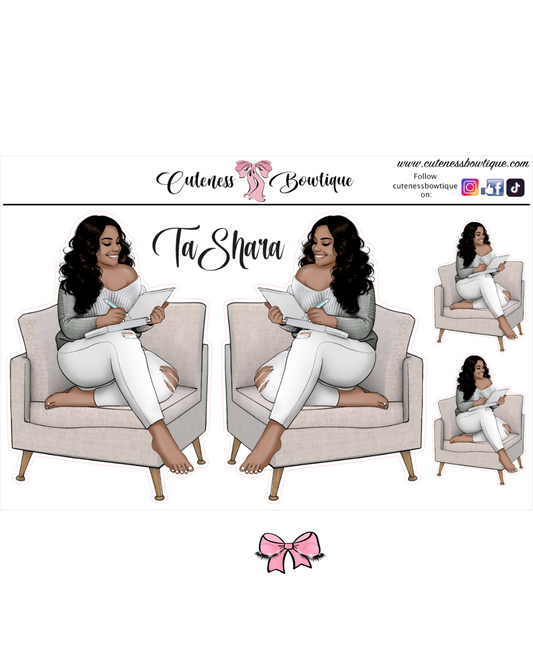 The CUSTOM Cuteness Doll Collection Sticker Sheet | Cuteness Planner Stickers for Agendas, Planners, Notebooks, Dividers | TASHARA