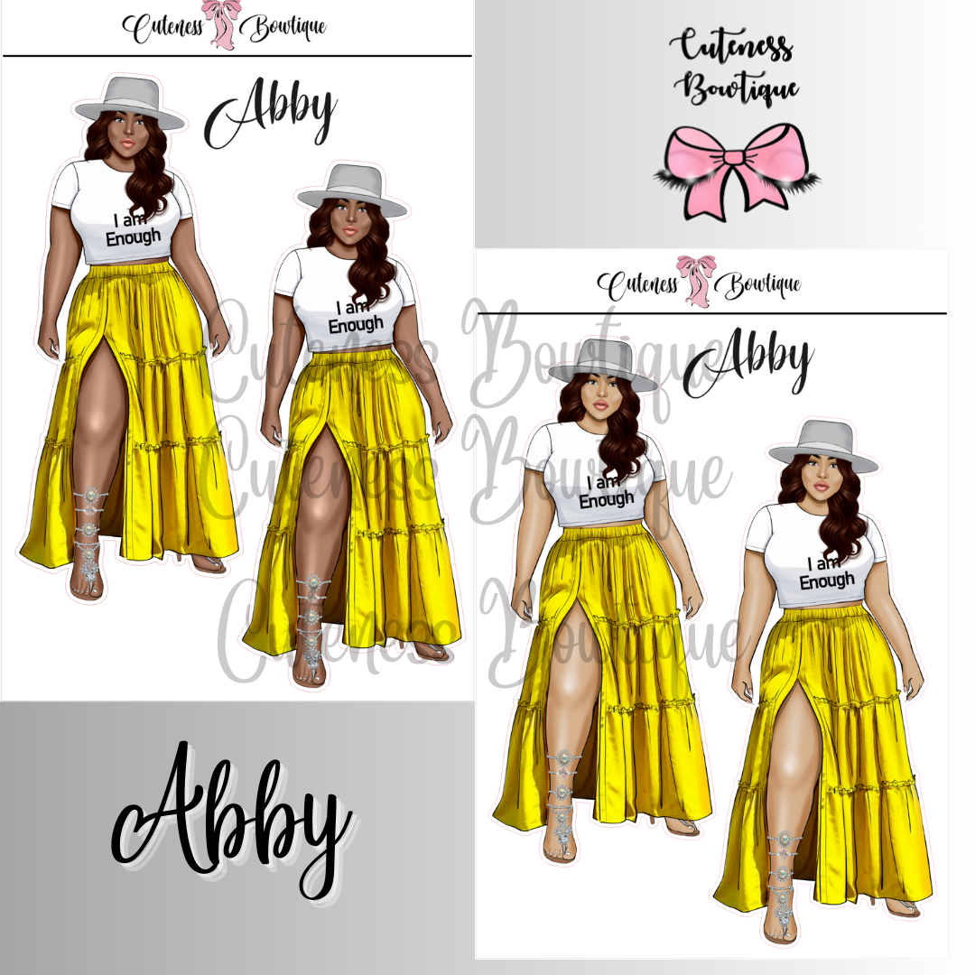 The Cuteness Squad Custom Sticker Sheet | Cuteness Planner Stickers for Agendas, Planners, Notebooks, Dividers | ABBY