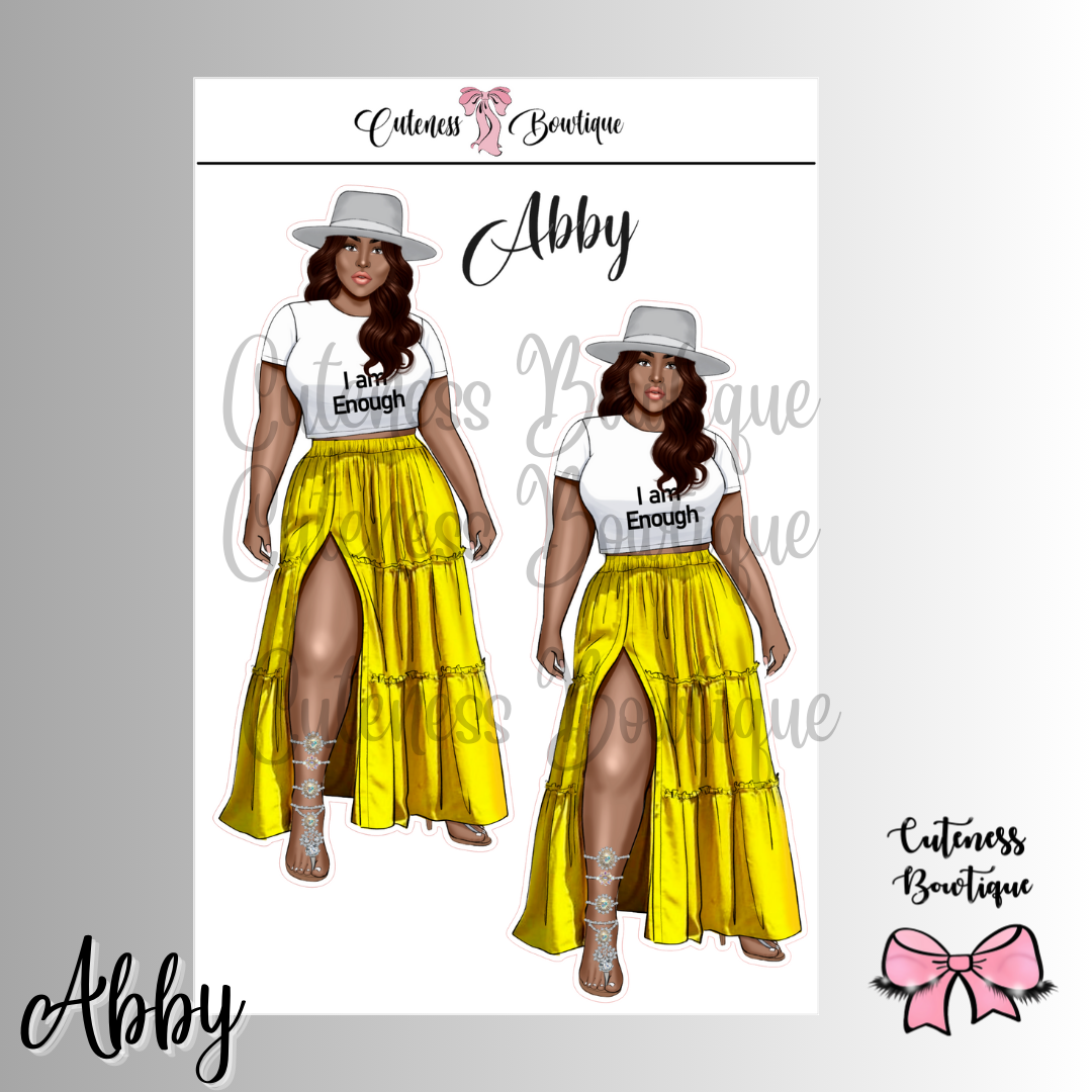 The Cuteness Squad Custom Sticker Sheet | Cuteness Planner Stickers for Agendas, Planners, Notebooks, Dividers | ABBY