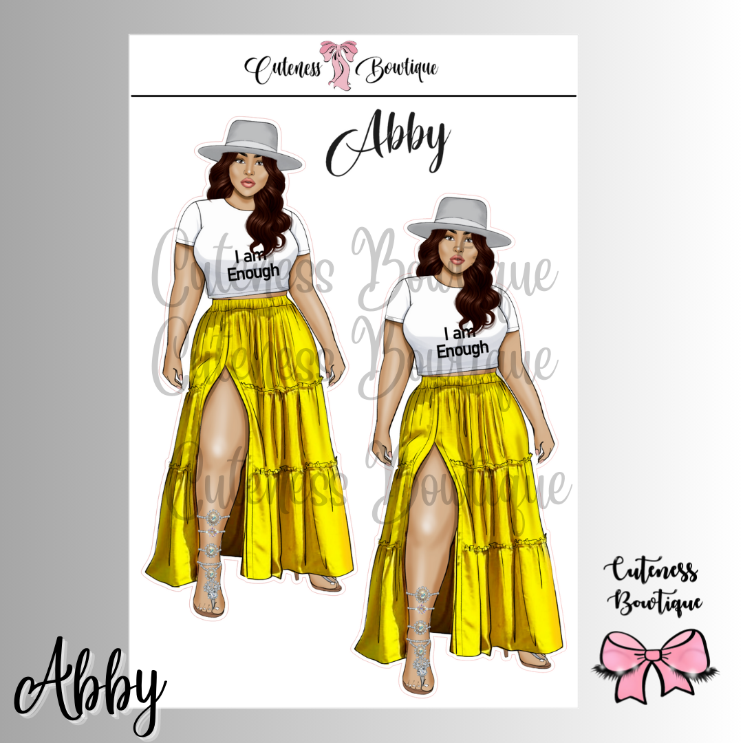 The Cuteness Squad Custom Sticker Sheet | Cuteness Planner Stickers for Agendas, Planners, Notebooks, Dividers | ABBY