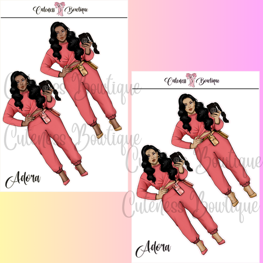 The CUSTOM Cuteness Doll Collection Sticker Sheet | Cuteness Planner Stickers for Agendas, Planners, Notebooks, Dividers | ADORA