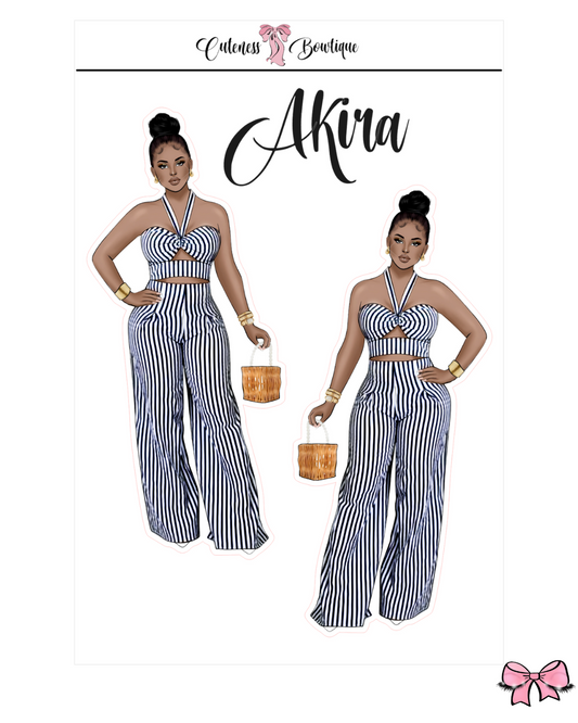 The CUSTOM Cuteness Doll Collection Sticker Sheet | Cuteness Planner Stickers for Agendas, Planners, Notebooks, Dividers | AKIRA