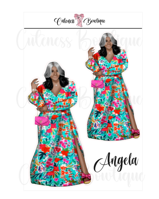 The CUSTOM Cuteness Doll Collection Sticker Sheet | Cuteness Planner Stickers for Agendas, Planners, Notebooks, Dividers | ANGELA