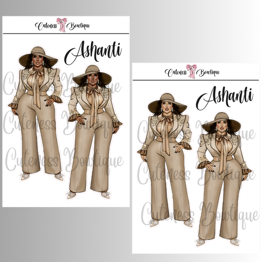 The CUSTOM Cuteness Doll Collection Sticker Sheet | Cuteness Planner Stickers for Agendas, Planners, Notebooks, Dividers | ASHANTI