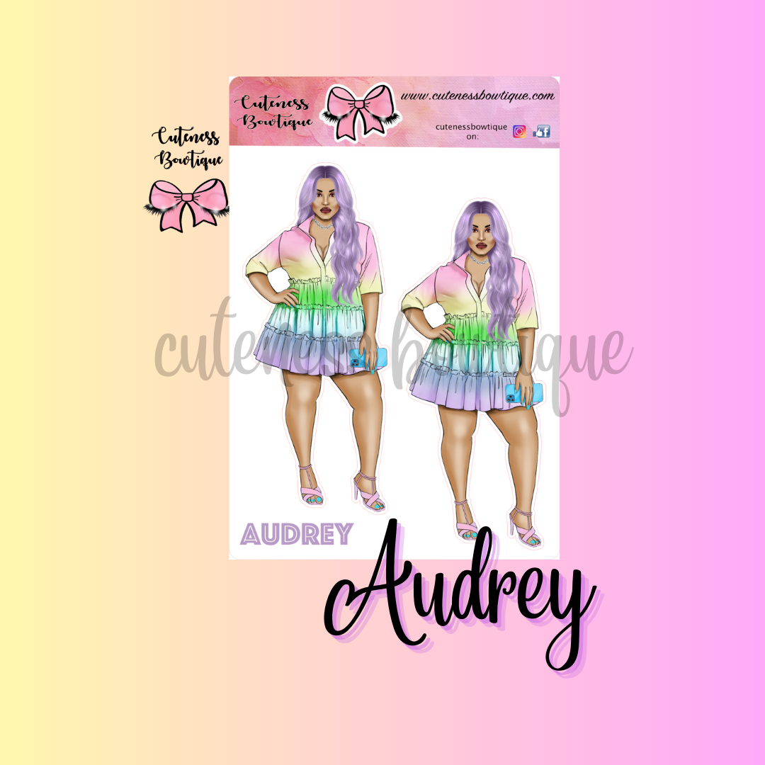 The Cuteness Squad Sticker Sheet | Cuteness Planner Stickers for Agendas, Planners, Notebooks, Dividers | AUDREY