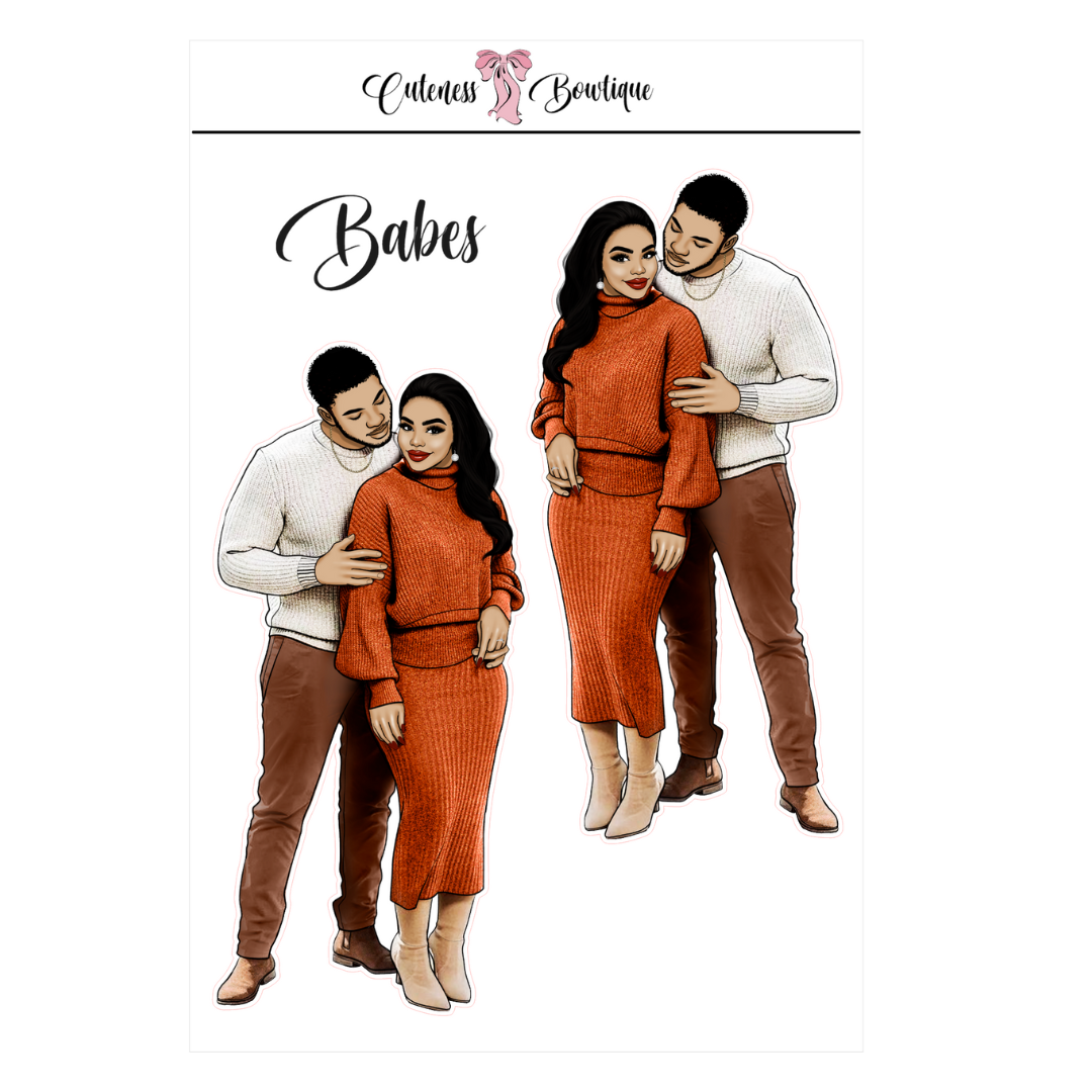 The Cuteness Squad Custom Sticker Sheet | Cuteness Planner Stickers for Agendas, Planners, Notebooks, Dividers | BABES