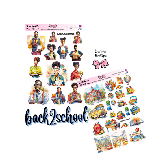 The Cuteness KITS I Collection Sticker Sheet | Cuteness Planner Stickers for Agendas, Planners, Notebooks, Dividers | BACK2SCHOOL