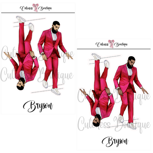 The CUSTOM Cuteness Doll Collection Sticker Sheet | Cuteness Planner Stickers for Agendas, Planners, Notebooks, Dividers | PINK FEST | BRYSON