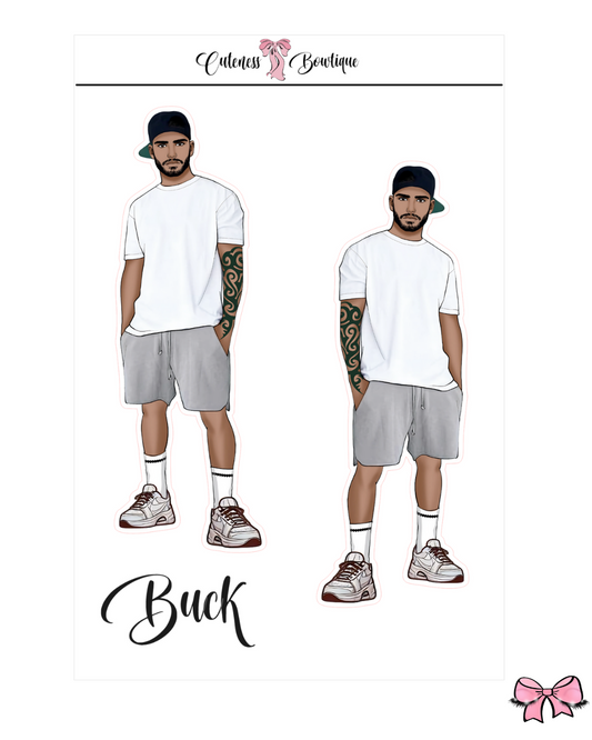 The CUSTOM Cuteness Doll Collection Sticker Sheet | Cuteness Planner Stickers for Agendas, Planners, Notebooks, Dividers | BUCK