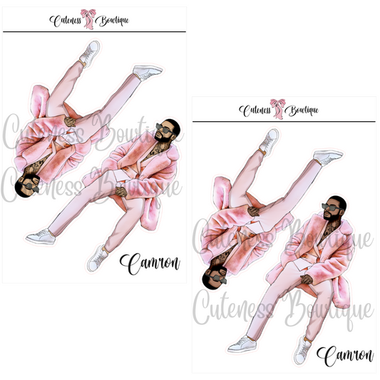 The CUSTOM Cuteness Doll Collection Sticker Sheet | Cuteness Planner Stickers for Agendas, Planners, Notebooks, Dividers | PINK FEST | CAMRON