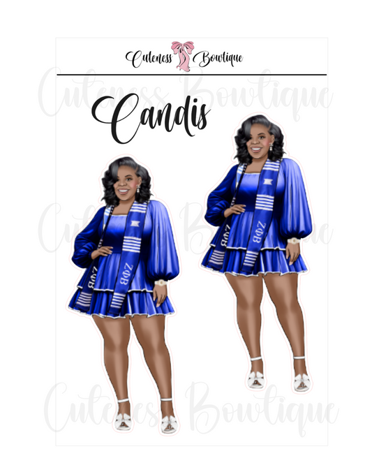 The CUSTOM Cuteness Doll Collection Sticker Sheet | Cuteness Planner Stickers for Agendas, Planners, Notebooks, Dividers | CANDIS