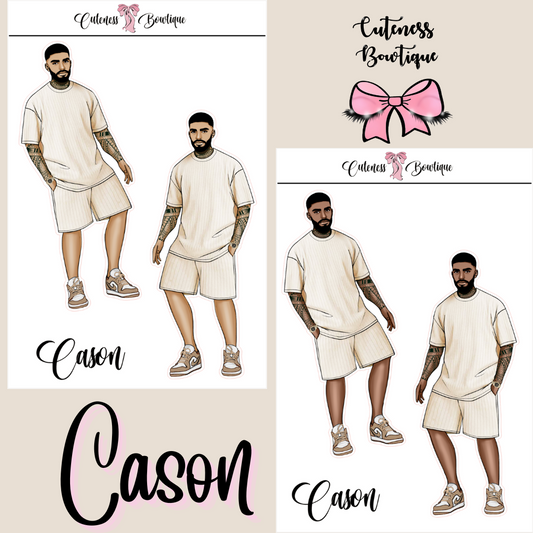 The CUSTOM Cuteness Doll Collection Sticker Sheet | Cuteness Planner Stickers for Agendas, Planners, Notebooks, Dividers | CASON