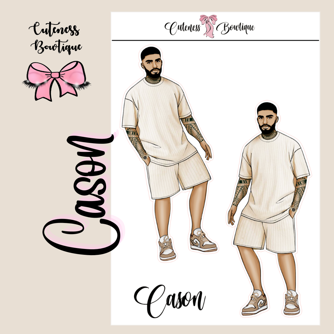 The CUSTOM Cuteness Doll Collection Sticker Sheet | Cuteness Planner Stickers for Agendas, Planners, Notebooks, Dividers | CASON