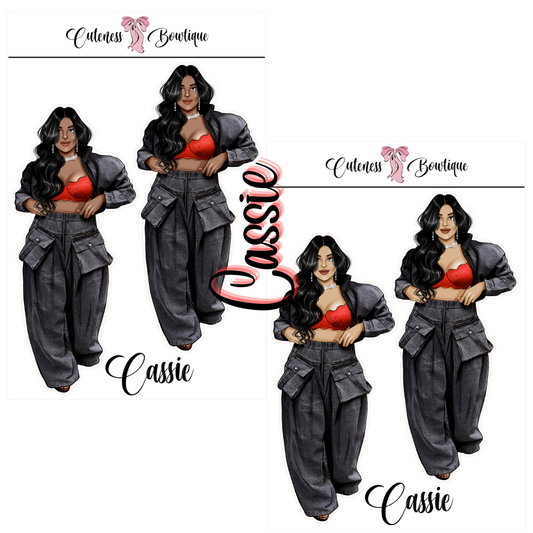 The CUSTOM Cuteness Doll Collection Sticker Sheet | Cuteness Planner Stickers for Agendas, Planners, Notebooks, Dividers | CASSIE