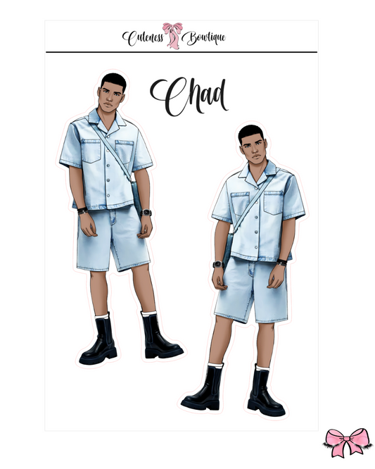 The CUSTOM Cuteness Doll Collection Sticker Sheet | Cuteness Planner Stickers for Agendas, Planners, Notebooks, Dividers | CHAD