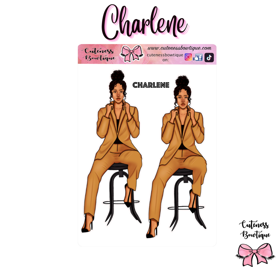 The Cuteness Doll Collection Sticker Sheet | Cuteness Planner Stickers for Agendas, Planners, Notebooks, Dividers | CHARLENE