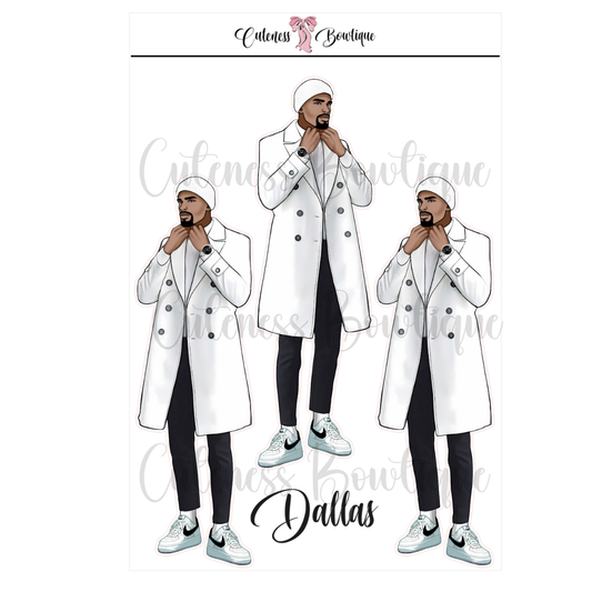 The Cuteness Doll Collection Sticker Sheet | Cuteness Planner Stickers for Agendas, Planners, Notebooks, Dividers | DALLAS